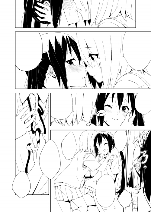 nakano azusa and hirasawa yui (k-on!) drawn by hamao