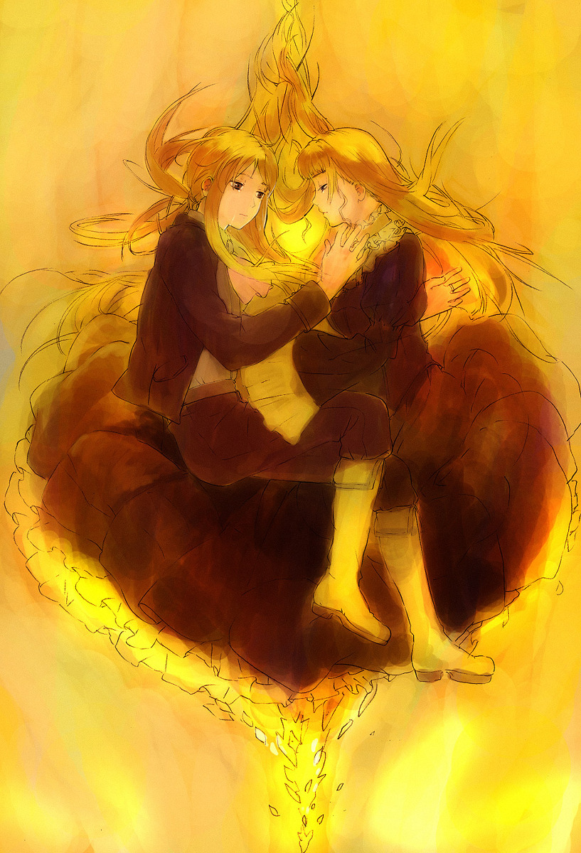 beatrice and ushiromiya lion (umineko no naku koro ni) drawn by umishima_senbon