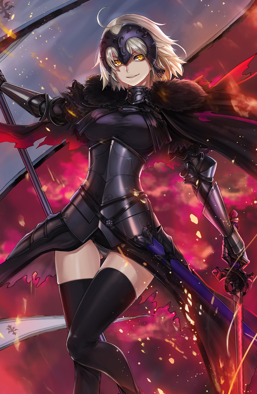 jeanne d'arc alter (fate and 1 more) drawn by mhg_(hellma)