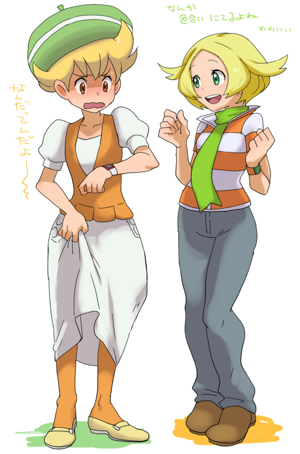bianca and barry (pokemon and 2 more) drawn by @@@_(eckzahn)