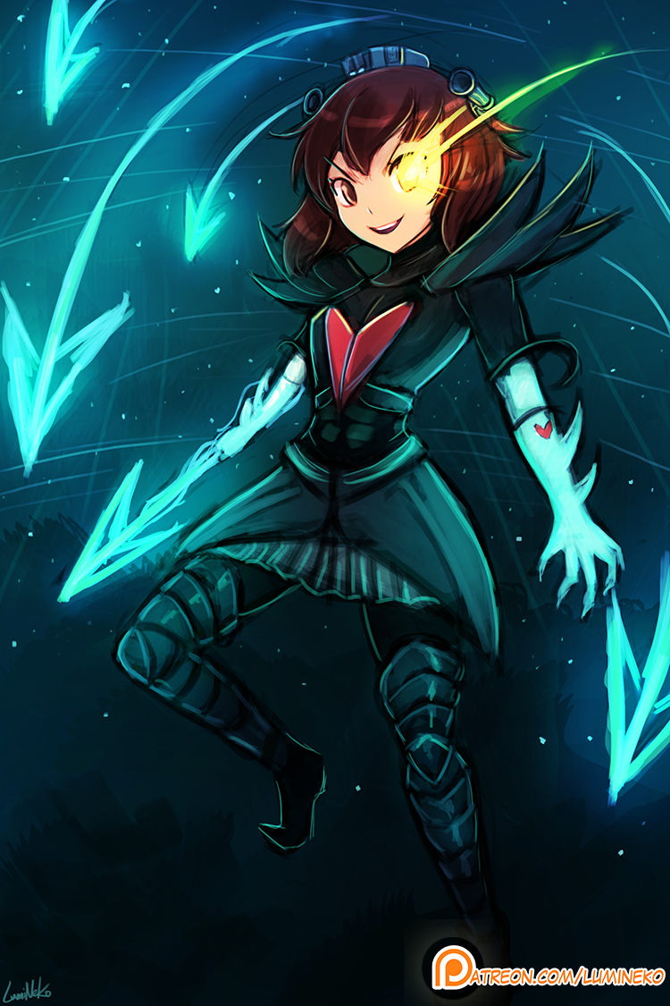 yukikaze, undyne, and undyne the undying (kantai collection and 1 more) drawn by lumineko