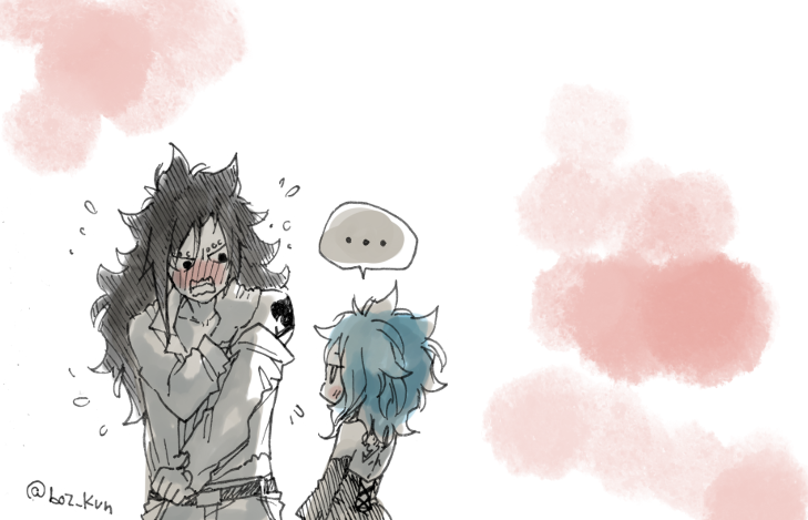 levy mcgarden and gajeel redfox (fairy tail) drawn by rusky
