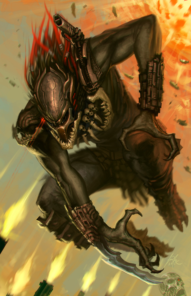 predator, t-800, and berserker predator (terminator and 3 more) drawn by jimmy_xu