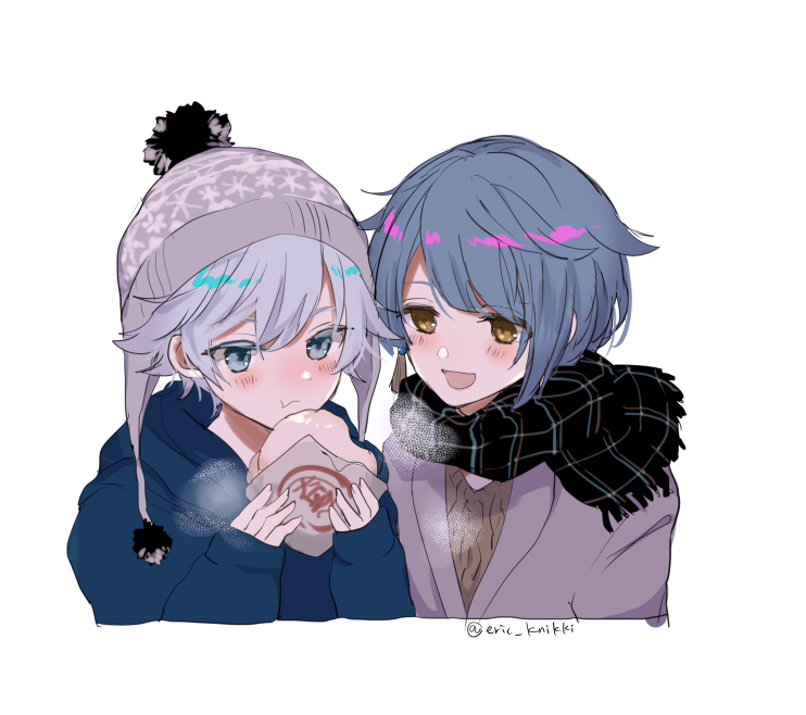 xingqiu and chongyun (genshin impact) drawn by eric_knikki