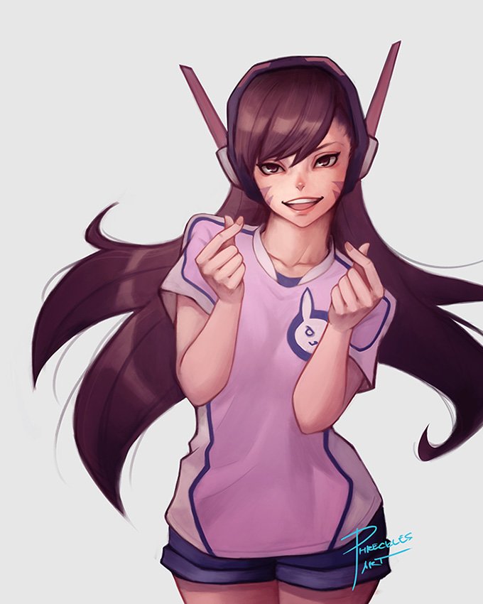d.va (overwatch and 1 more) drawn by phrecklesart