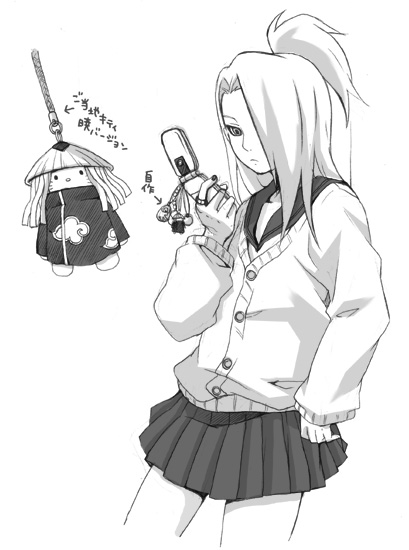 hello kitty and deidara (naruto and 3 more)