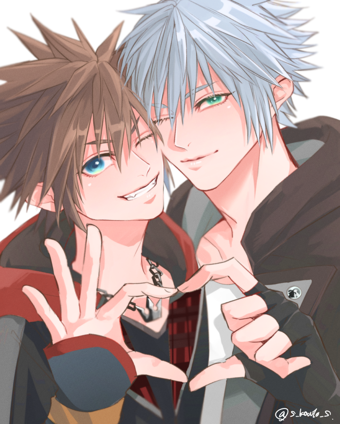sora and riku (kingdom hearts and 1 more) drawn by s_kouta_s