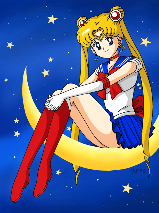 tsukino usagi and sailor moon (bishoujo senshi sailor moon) drawn by sugamaru