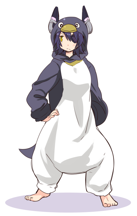 tenryuu and failure penguin (kantai collection) drawn by myama