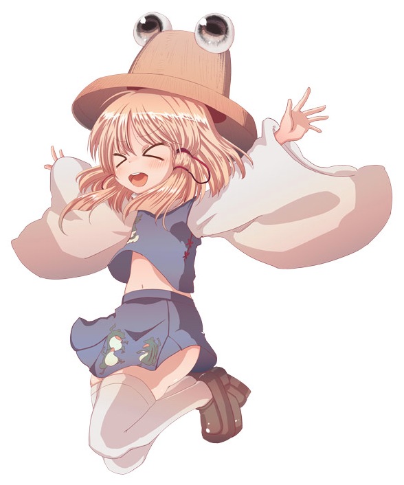 moriya suwako and pyonta (touhou) drawn by cream_(nipakupa)