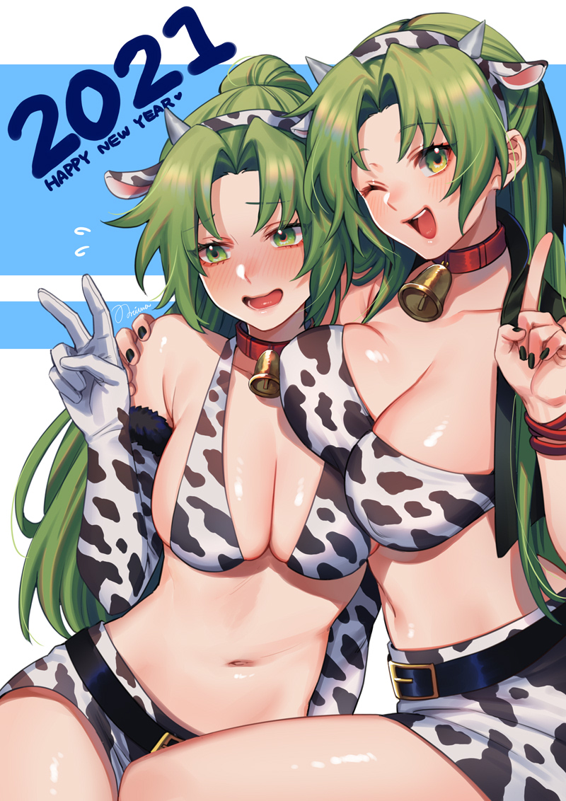sonozaki mion and sonozaki shion (higurashi no naku koro ni) drawn by noriuma