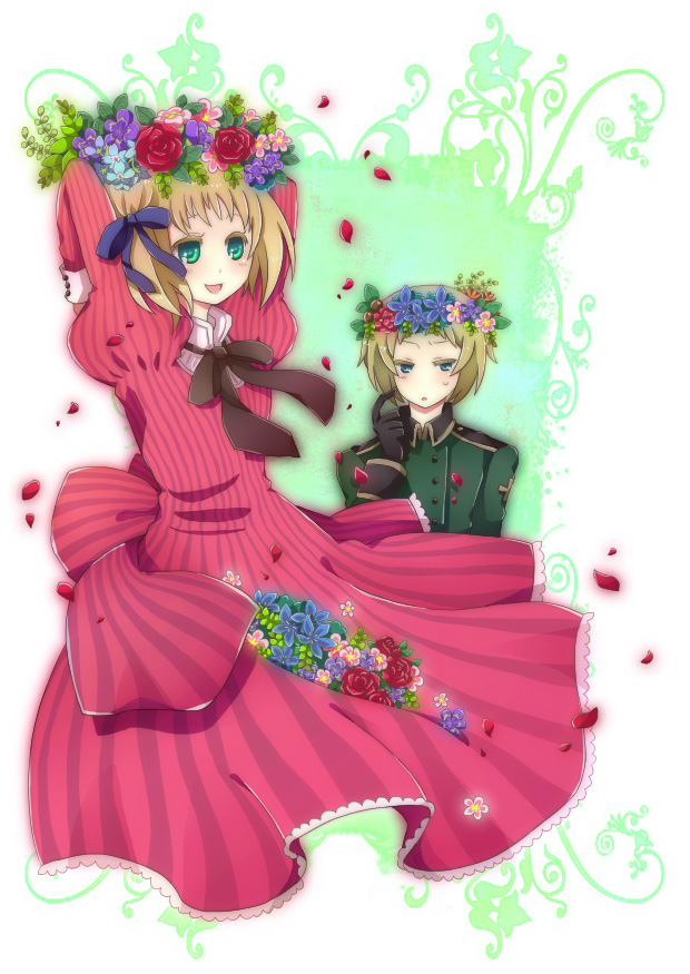liechtenstein and switzerland (axis powers hetalia) drawn by runo