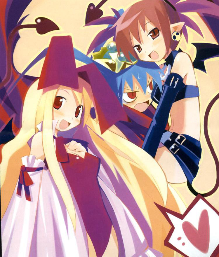 etna, flonne, and laharl (disgaea and 1 more) drawn by yamamoto_keiji