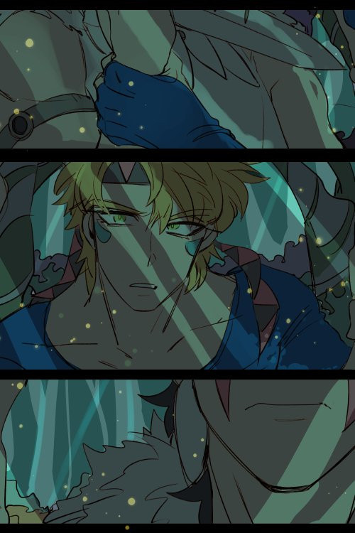 joseph joestar, caesar anthonio zeppeli, san, and ashitaka (jojo no kimyou na bouken and 2 more) drawn by senzzang