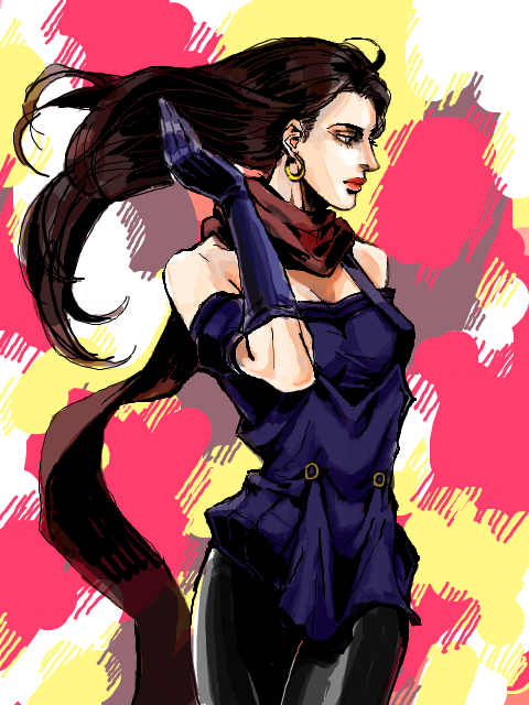 lisa lisa (jojo no kimyou na bouken and 1 more) drawn by akoko_(tegaki)