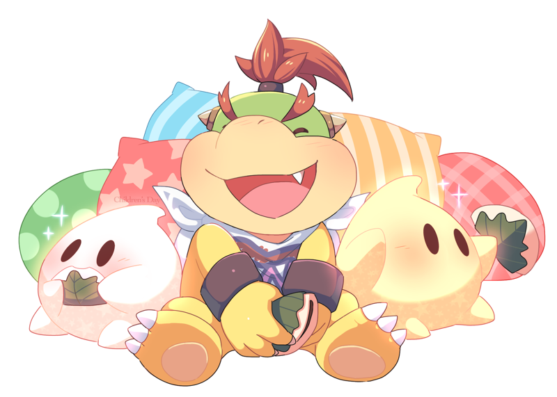 luma, bowser jr., and baby luma (mario and 1 more) drawn by hoshikuzu_pan