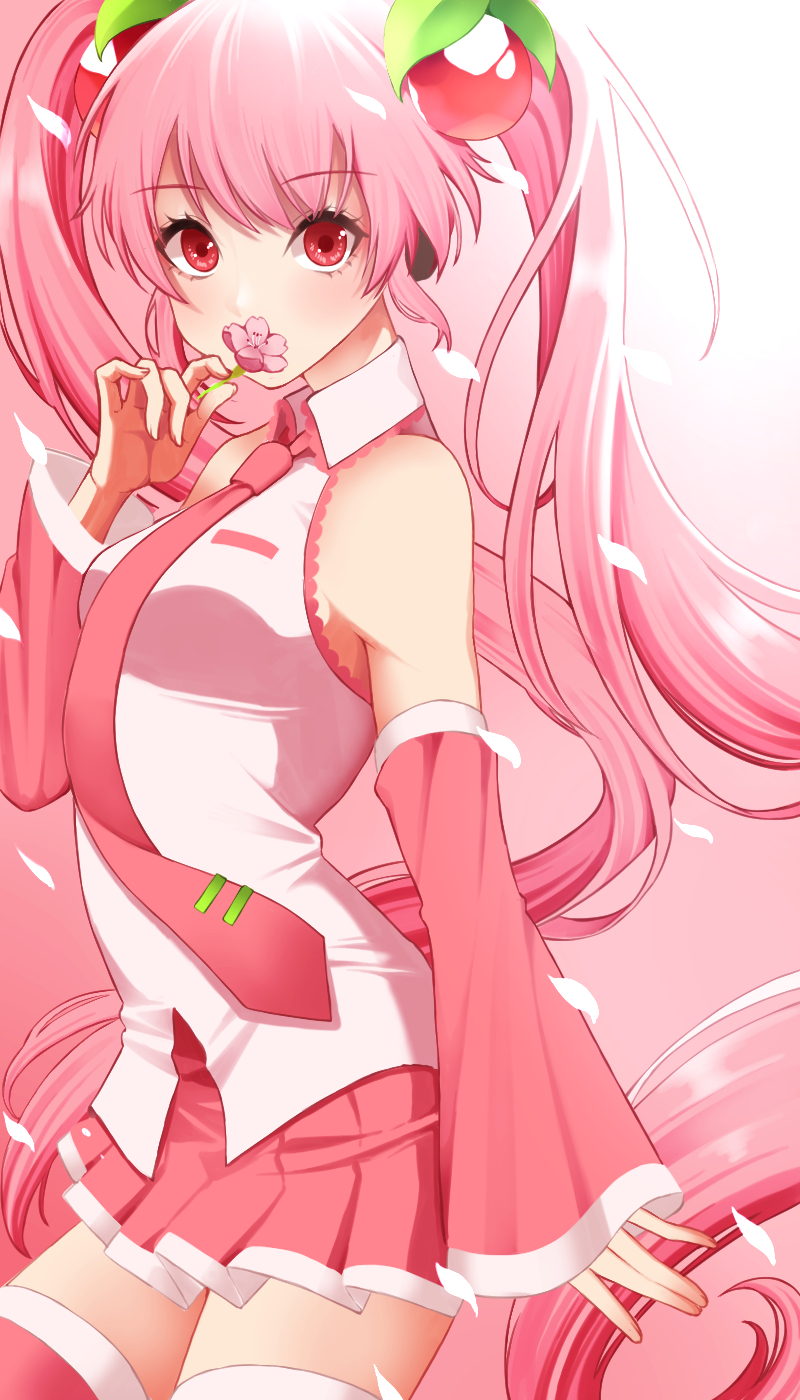 hatsune miku and sakura miku (vocaloid) drawn by yomogi_dango