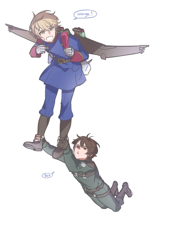 slaine troyard and kaizuka inaho (aldnoah.zero) drawn by reammara