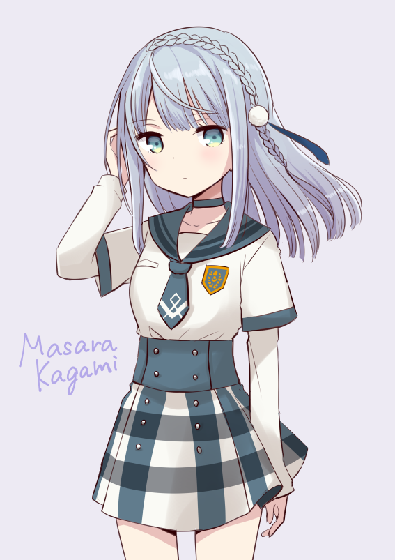 kagami masara (mahou shoujo madoka magica and 1 more) drawn by quro_(black_river)