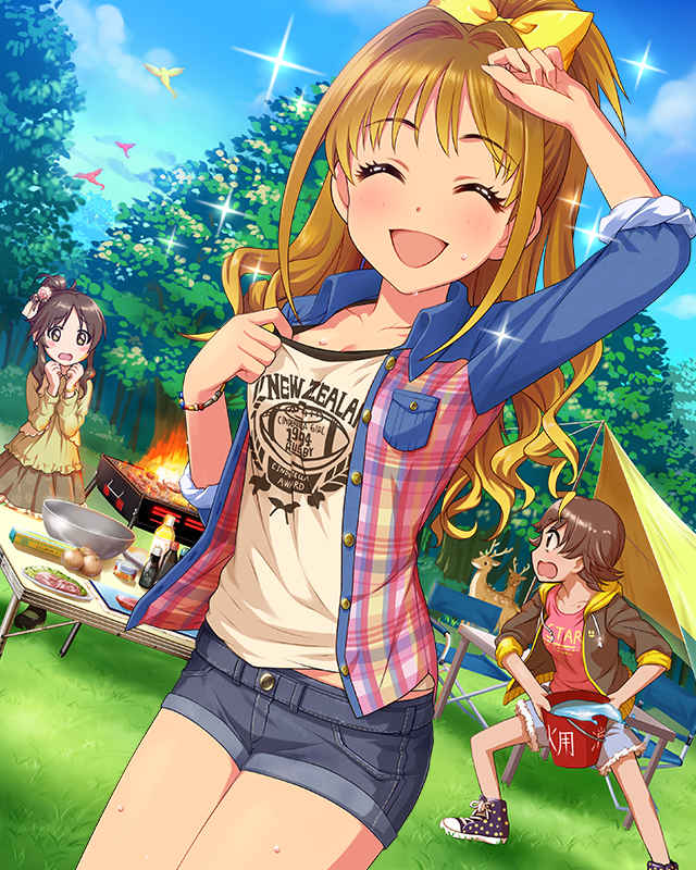honda mio, takamori aiko, and hino akane (idolmaster and 1 more)