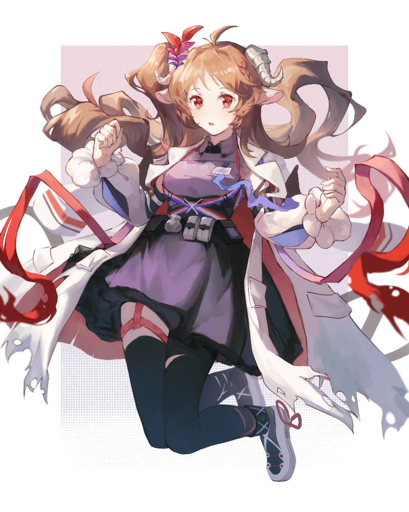 eyjafjalla and eyjafjalla the hvit aska (arknights) drawn by jingzhi