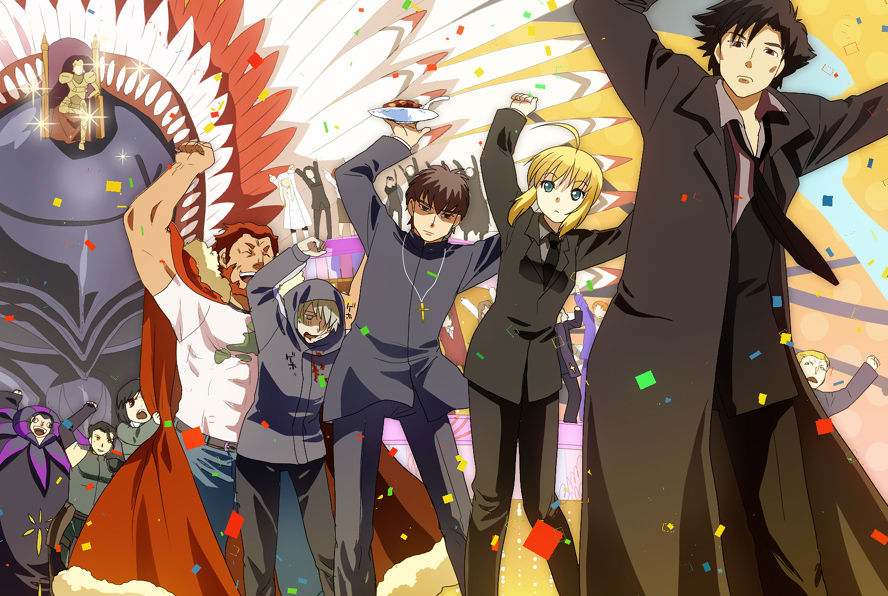 Artoria Pendragon Saber Gilgamesh Kotomine Kirei Waver Velvet And 15 More Fate And 2 More Drawn By Ten Kisako Danbooru