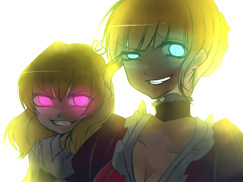 beatrice and ushiromiya maria (umineko no naku koro ni) drawn by rimako