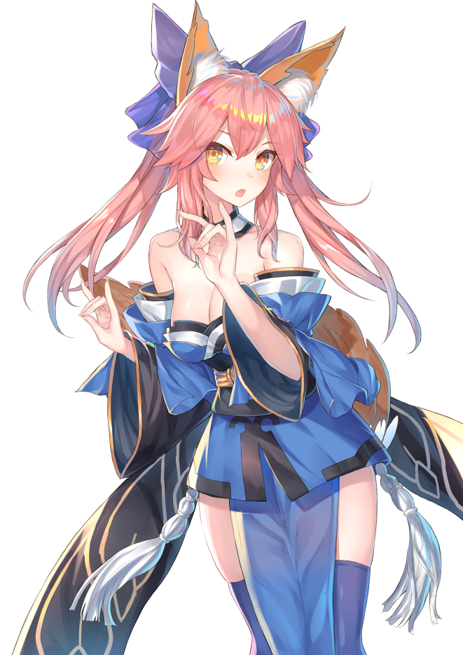 tamamo and tamamo no mae (fate and 1 more) drawn by hakuishi_aoi