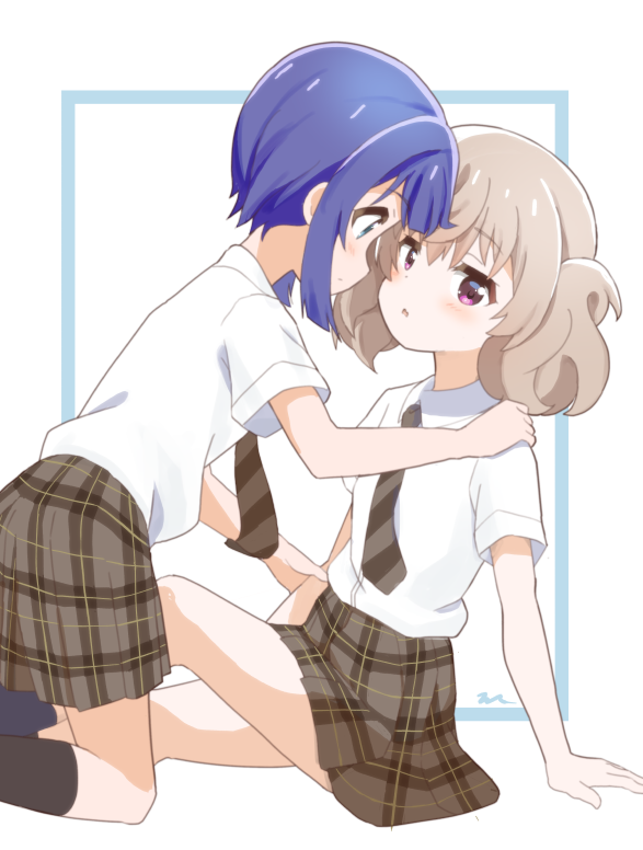 yoshinaga koi and minagi hiyori (slow loop) drawn by aayh