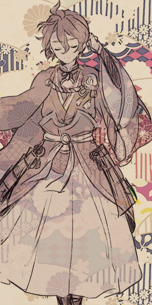 kasen kanesada (touken ranbu) drawn by saku_anna