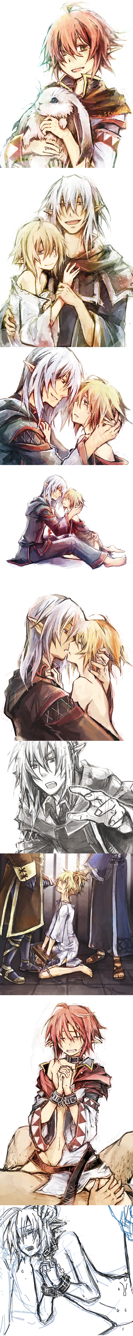 adventurer and white mage (final fantasy and 1 more) drawn by fujiwara_akina