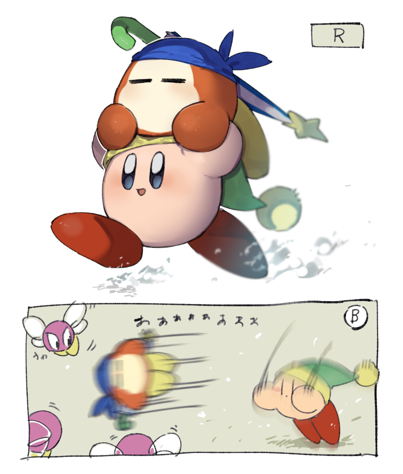 kirby, bandana waddle dee, sword kirby, and bronto burt (kirby and 1 more) drawn by magnesiumdance