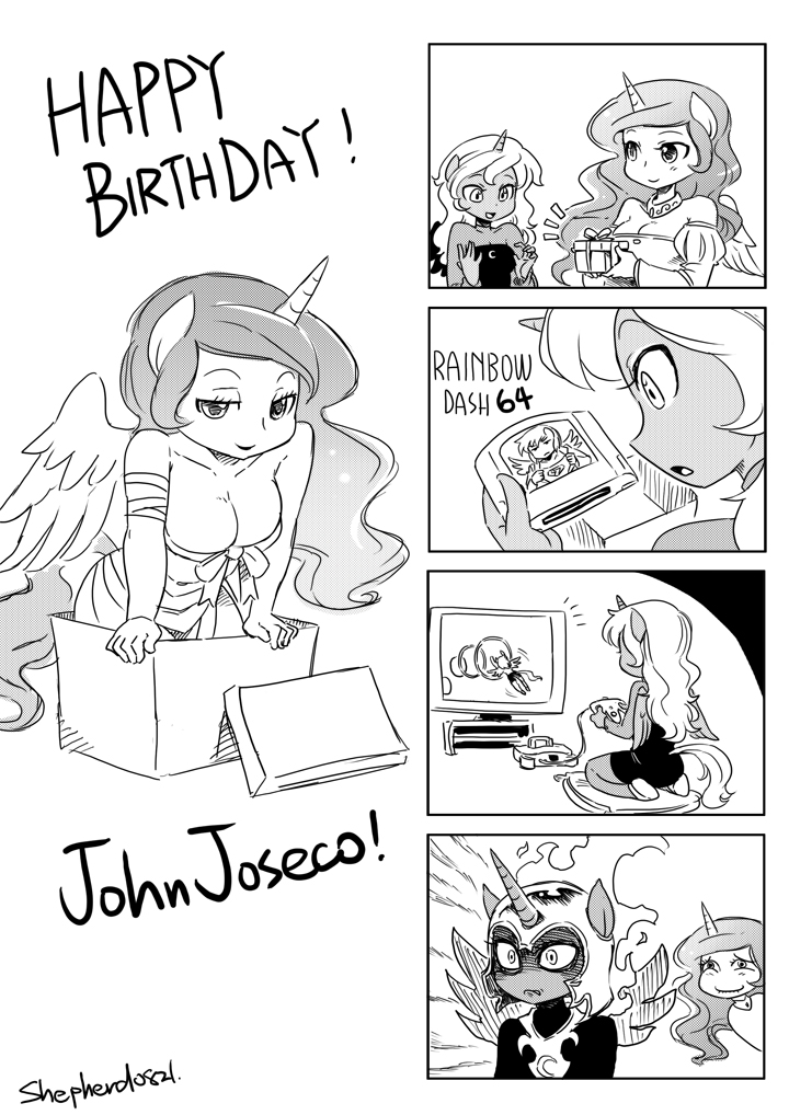 superman, princess luna, princess celestia, and nightmare moon (dc comics and 4 more) drawn by shepherd0821