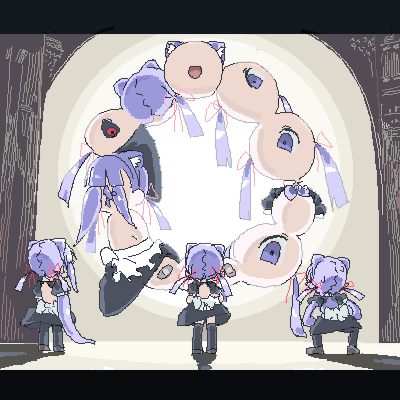 lokulo-chan and myaku-myaku (original and 1 more) drawn by lokulo_no_mawashimono