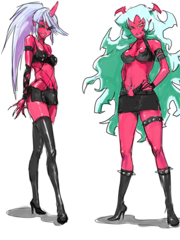 kneesocks and scanty (panty & stocking with garterbelt) drawn by oniyanagi