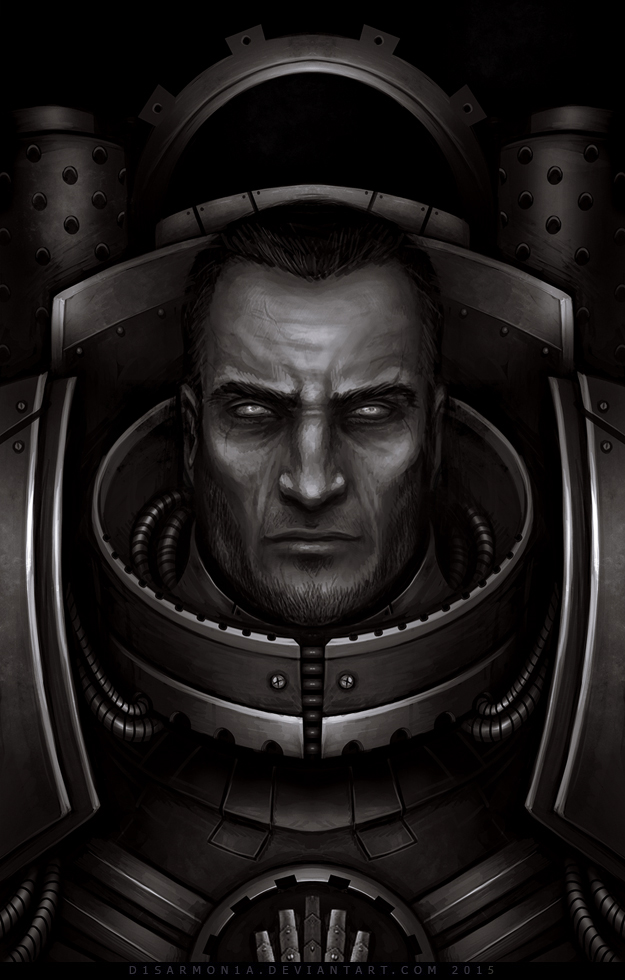 ferrus manus (warhammer 40k) drawn by veronica_anrathi