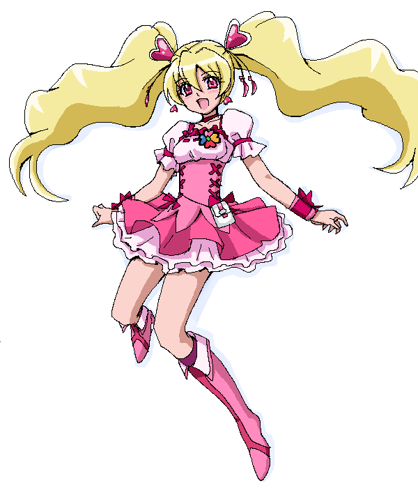 momozono love and cure peach (precure and 1 more) drawn by ankara_(ko_ruto3)