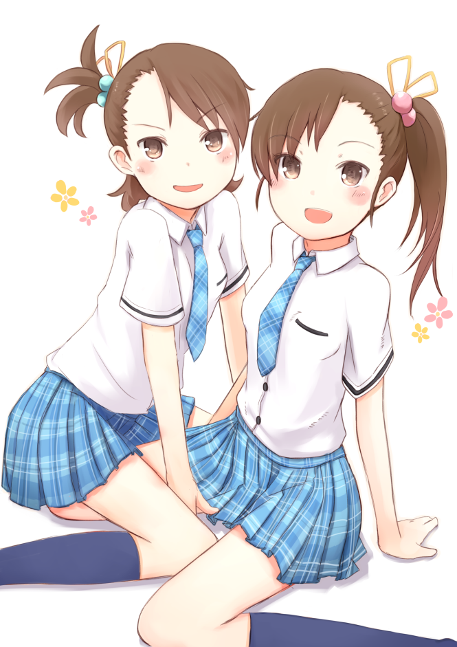 futami mami and futami ami (idolmaster) drawn by kokotetsu