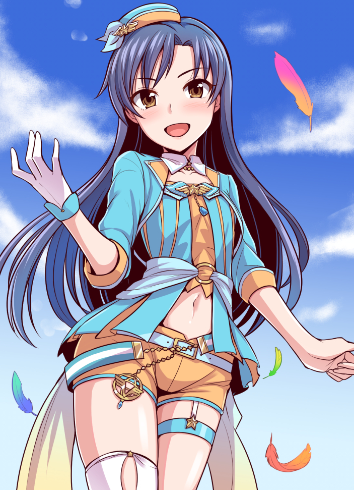 kisaragi chihaya (idolmaster and 2 more) drawn by dan_(orange_train)