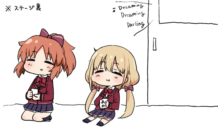 futaba anzu and abe nana (idolmaster and 2 more) drawn by moru_(monaka)