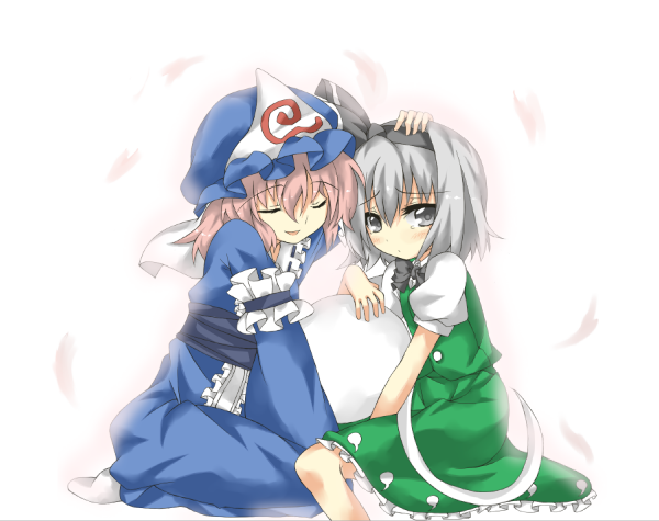 konpaku youmu and saigyouji yuyuko (touhou) drawn by shingetsu_takehito
