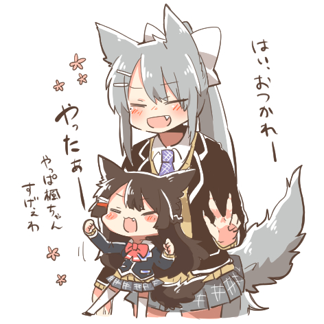 tsukino mito and higuchi kaede (nijisanji) drawn by rebecca_(keinelove)