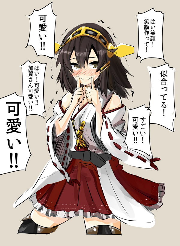 kaga and haruna (kantai collection) drawn by iwasaki_takashi