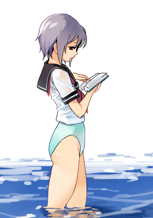 nagato yuki (suzumiya haruhi no yuuutsu) drawn by amado_(shin)