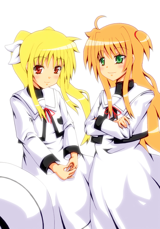 fate testarossa and arisa bunnings (lyrical nanoha and 2 more) drawn by danna_(tsukimisou)