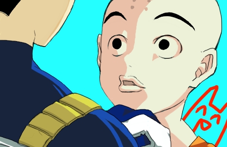 vegeta, kuririn, renton thurston, and holland novak (dragon ball and 2 more) drawn by yowai_(artist)
