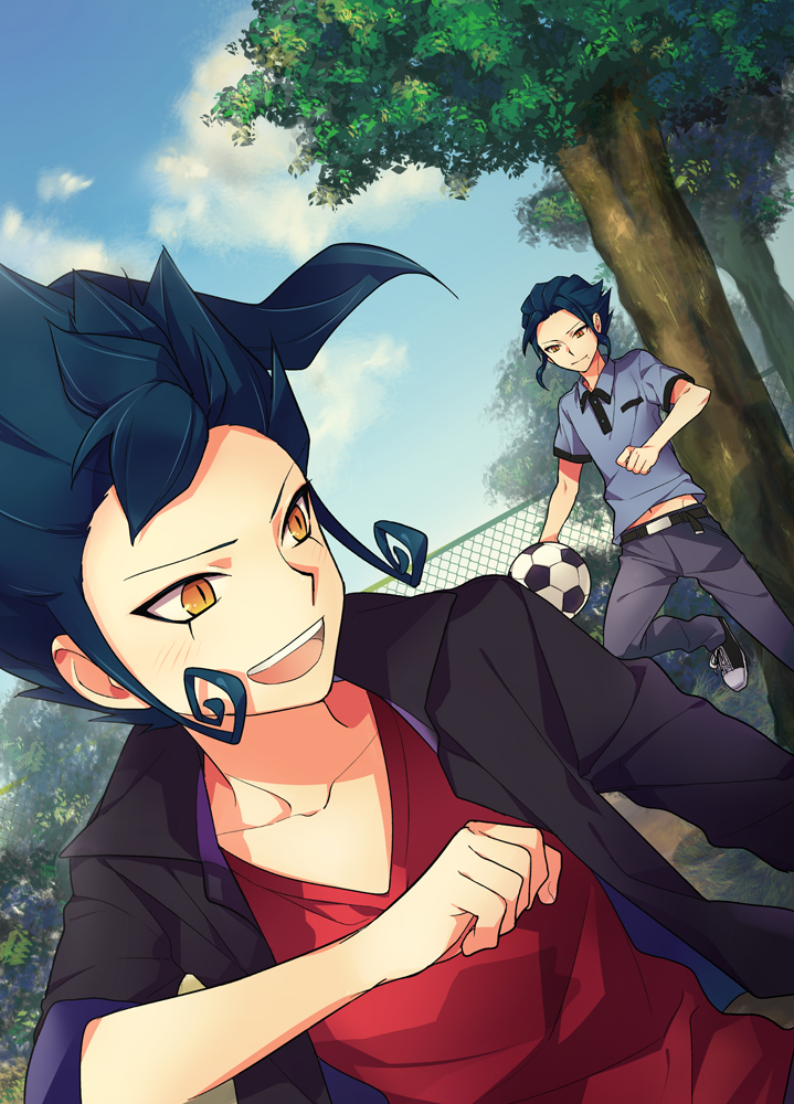 tsurugi kyousuke and tsurugi yuuichi (inazuma eleven and 1 more) drawn by uririri69