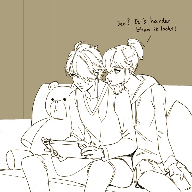 therion and tressa colzione (octopath traveler and 1 more) drawn by mella