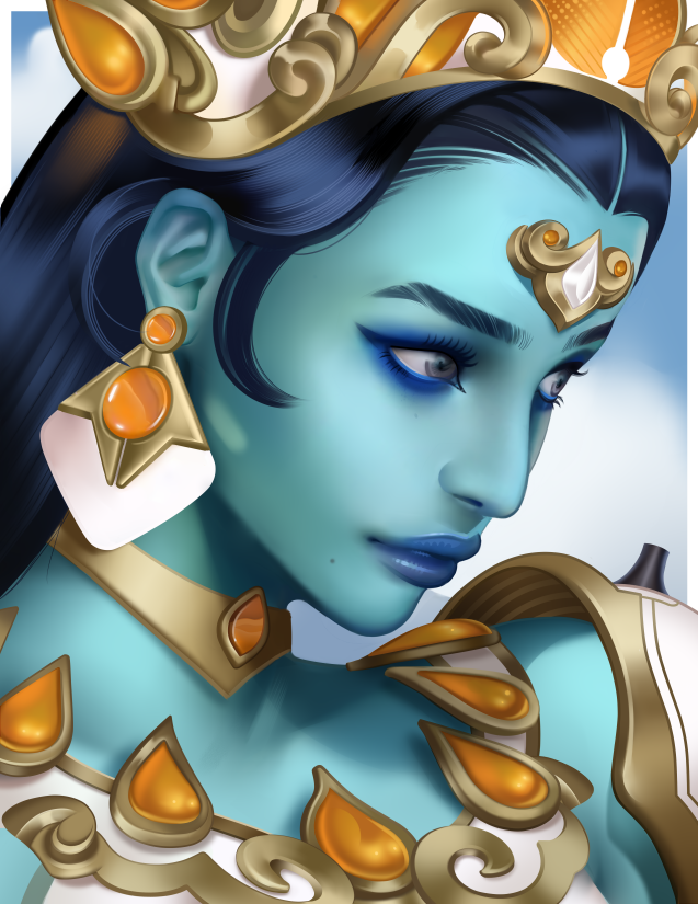 symmetra and goddess symmetra (overwatch and 1 more) drawn by queans