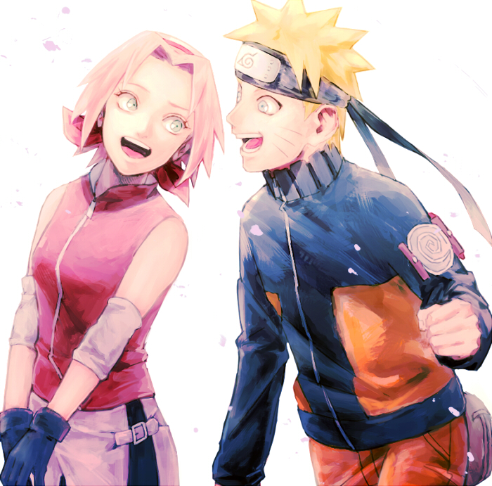 haruno sakura and uzumaki naruto (naruto and 1 more) drawn by subuta_(butabutasubuta)